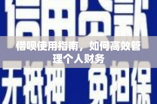 桐乡借呗使用指南，如何高效管理个人财务