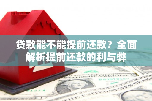 桐乡贷款能不能提前还款？全面解析提前还款的利与弊