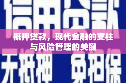 桐乡抵押贷款，现代金融的支柱与风险管理的关键