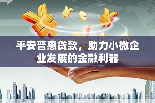 桐乡平安普惠贷款，助力小微企业发展的金融利器