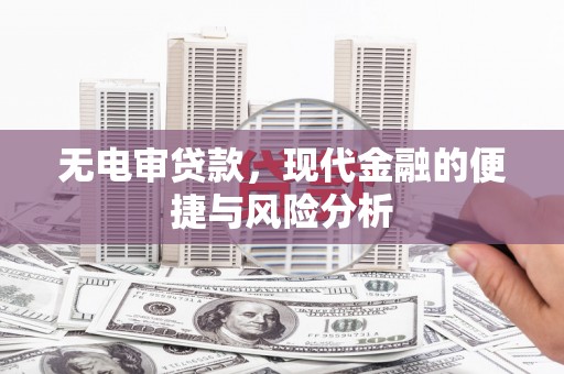 桐乡无电审贷款，现代金融的便捷与风险分析