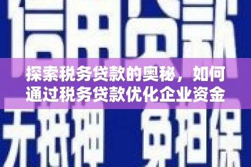 桐乡探索税务贷款的奥秘，如何通过税务贷款优化企业资金流