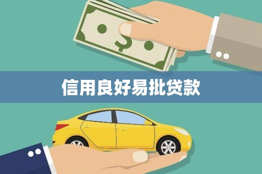 桐乡信用良好易批贷款