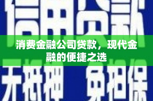 桐乡消费金融公司贷款，现代金融的便捷之选