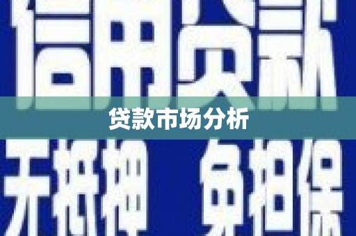 桐乡贷款市场分析
