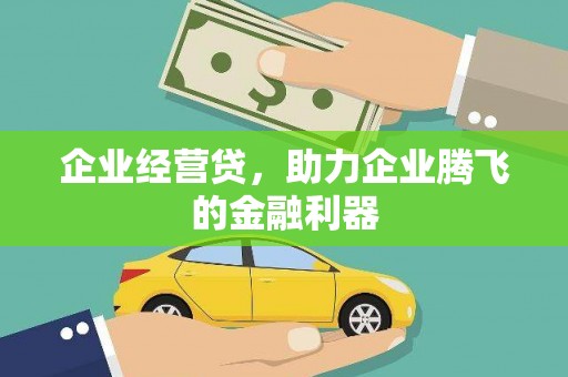 桐乡企业经营贷，助力企业腾飞的金融利器
