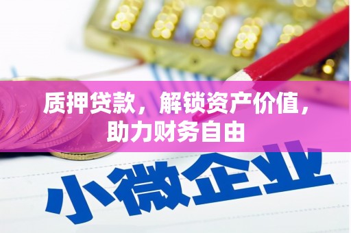 桐乡质押贷款，解锁资产价值，助力财务自由