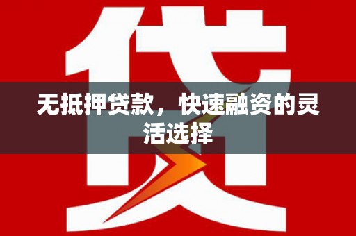 桐乡无抵押贷款，快速融资的灵活选择