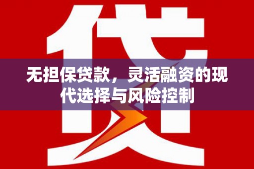 桐乡无担保贷款，灵活融资的现代选择与风险控制