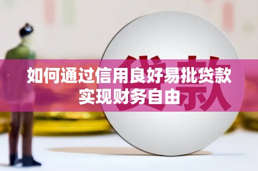 桐乡如何通过信用良好易批贷款实现财务自由