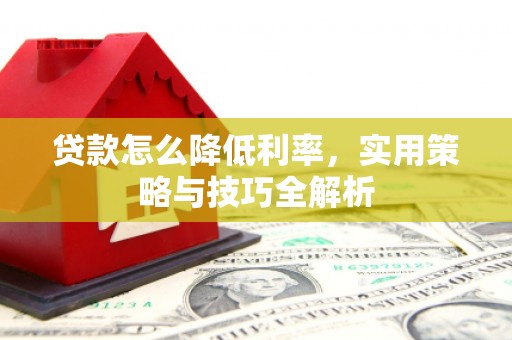桐乡贷款怎么降低利率，实用策略与技巧全解析